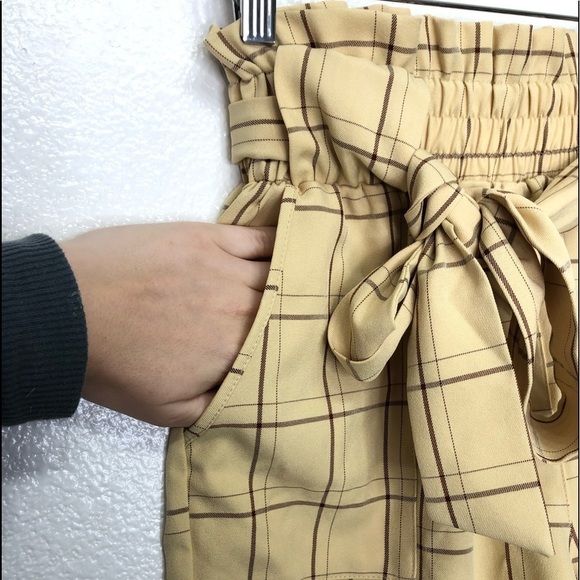 Grace Karin Checkered Paper Bag Shorts - Picture 3 of 6